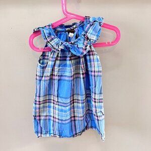 Tea Collection Blue Plaid‎ Cotton Dress- Size 2